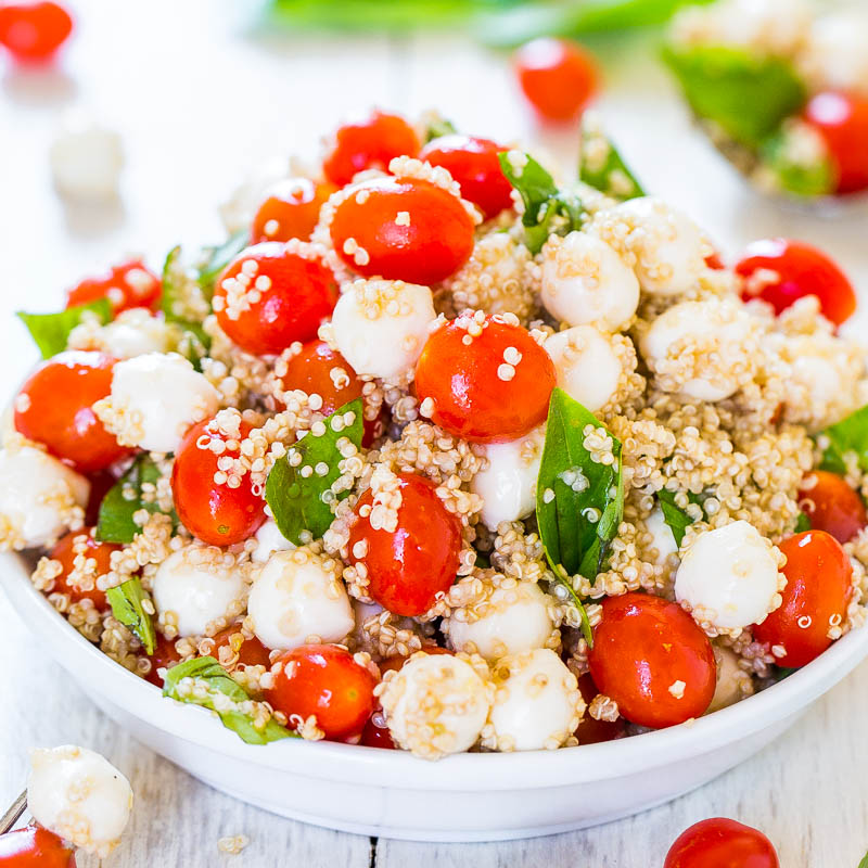 Simple 9-Ingredient Caprese Quinoa Salad: Fast Summer Recipe